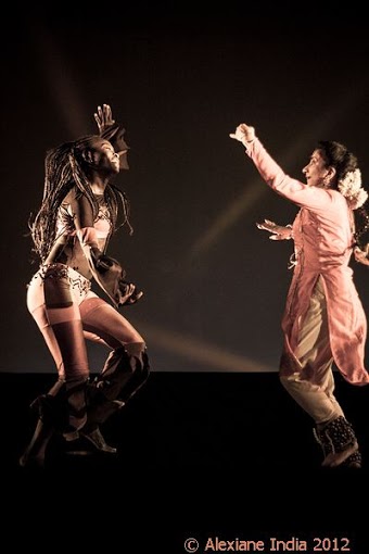 Sushmita Banerjee performing alongside Dr. Annie Ngnou in Africa